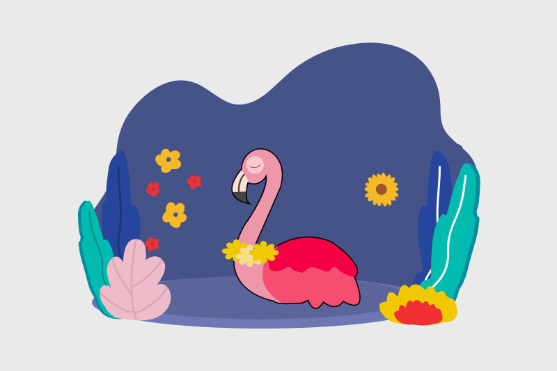 summer-flat-illustration-with-flamingo