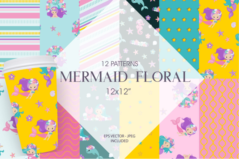 mermaid-floral