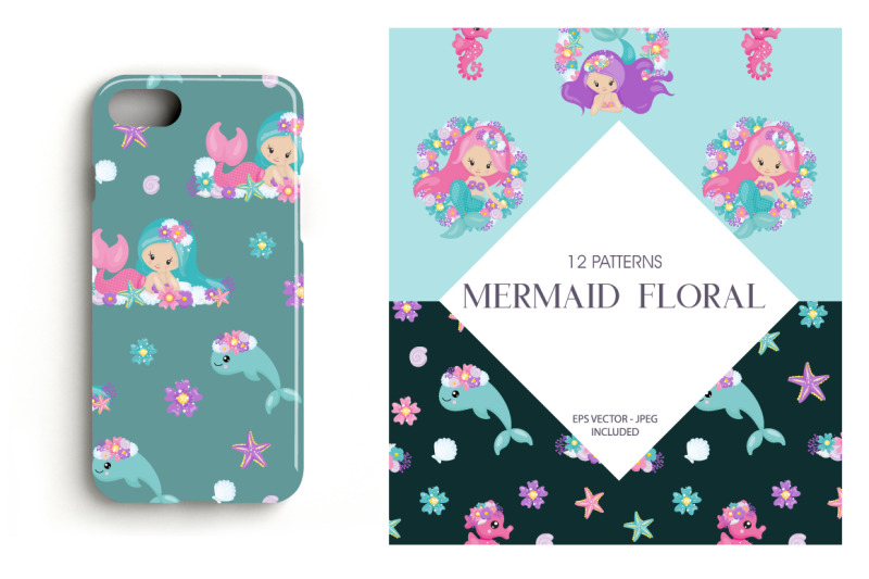 mermaid-floral