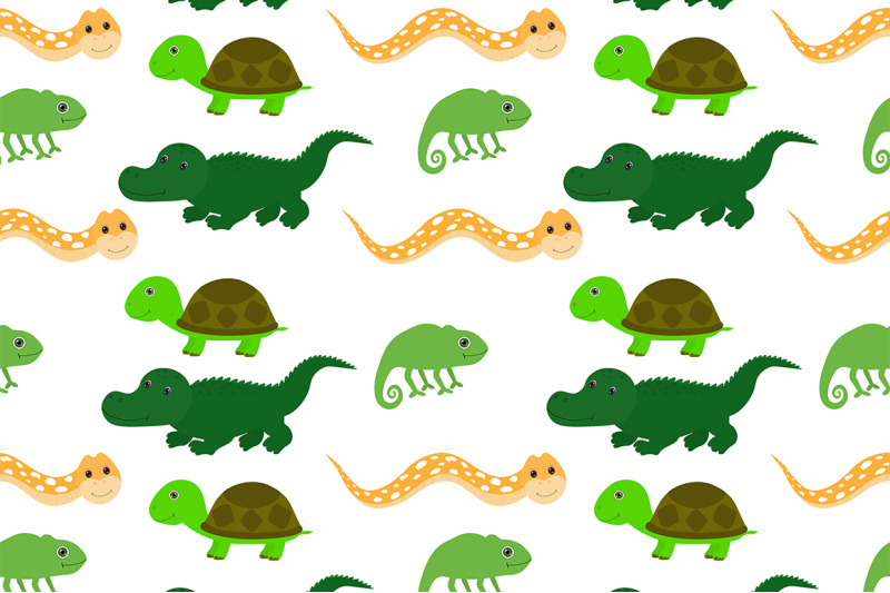 set-seamless-patterns-cute-animals-vector-illustration