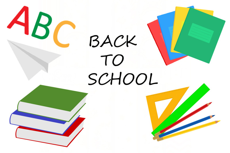 set-back-to-school-vector-illustration