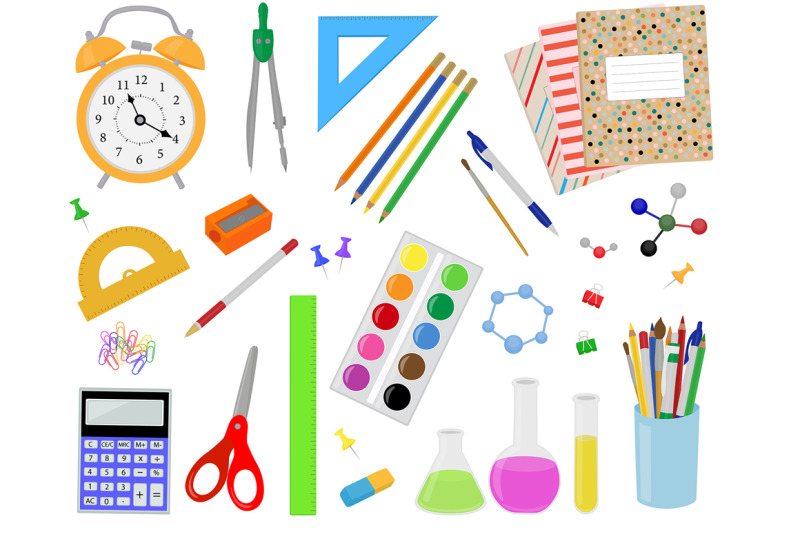 set-back-to-school-vector-illustration