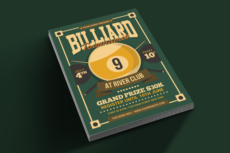 billiards-tournament-flyer