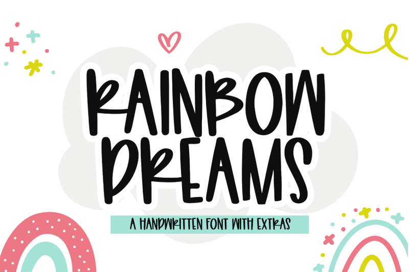 rainbow-dreams-quirky-font-with-extras