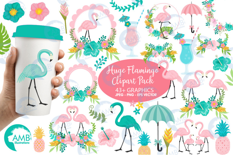 tropical-flamingos-clipart-amb-2618