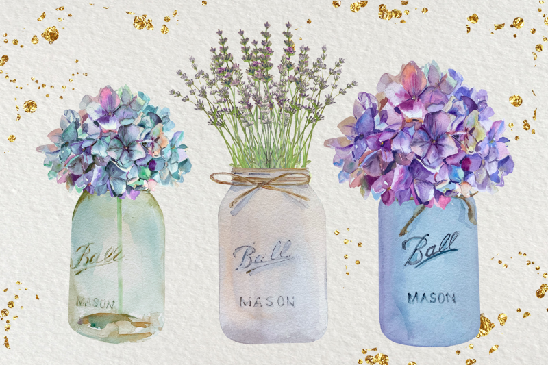 floral-mason-jars-watercolor-set