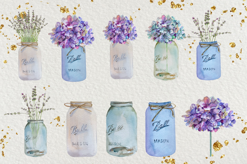 floral-mason-jars-watercolor-set