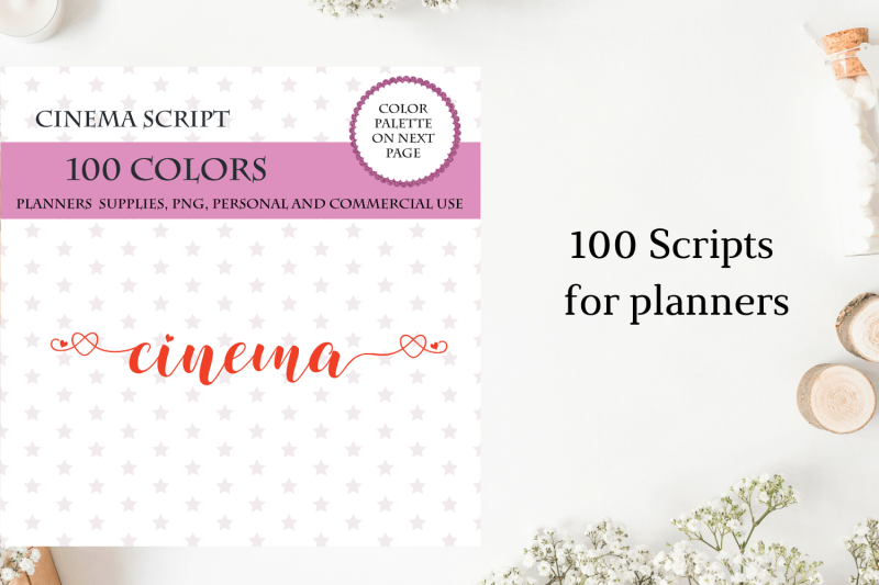 cinema-font-clipart-cinema-sticker-clipart-cinema-for-planner-cinema-script