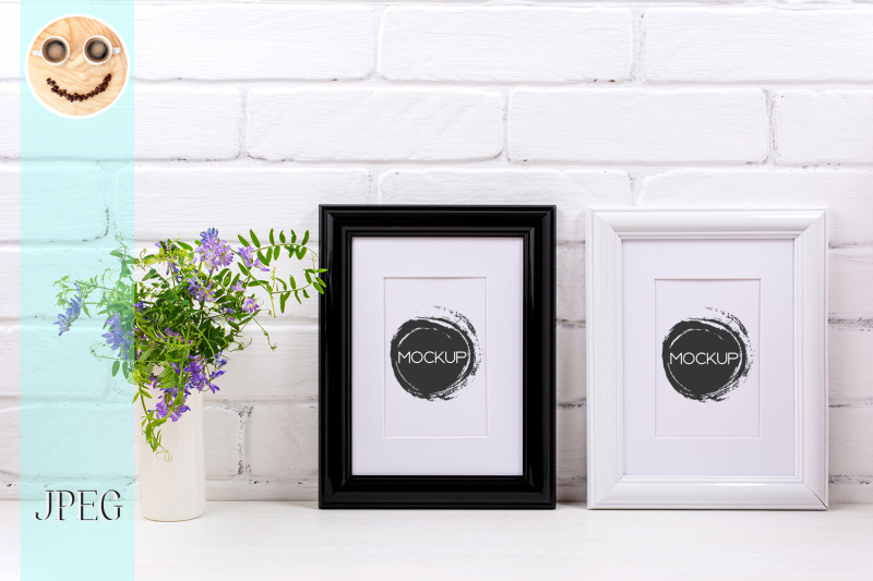 black-and-white-frames-with-mat-mockup-with-bird-vetch