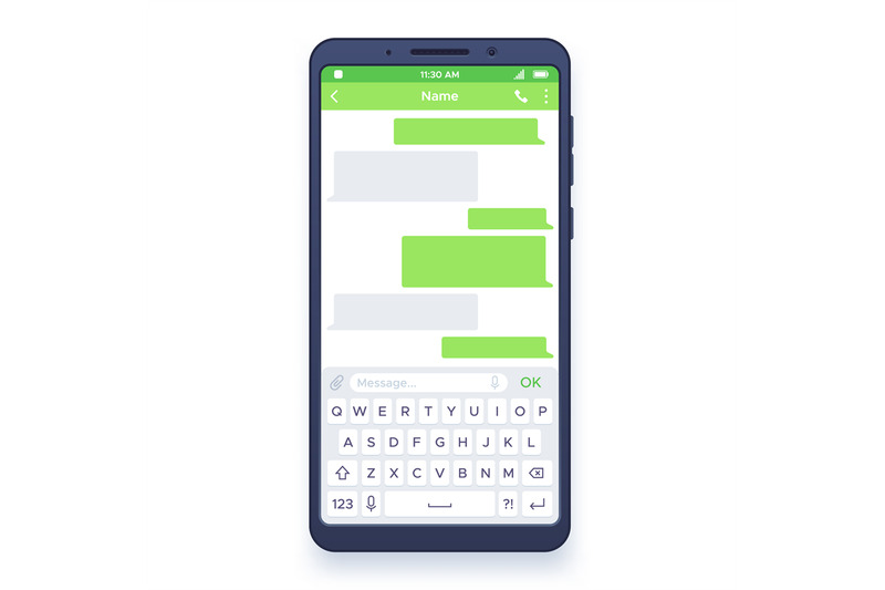 smartphone-chat-dialogues-bubbles-on-mobile-device-screen-with-keyboa