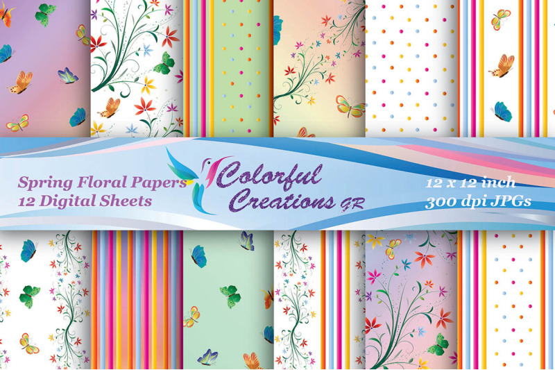 spring-floral-digital-papers-spring-digital-papers-flowers-butterfl