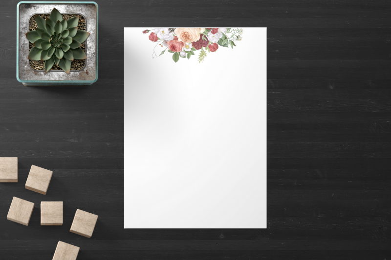 watercolor-elegant-foral-stationery-digital-lined-paper