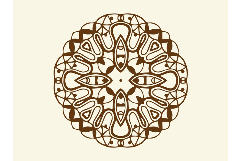 ornament-abstract-circle-brown-color