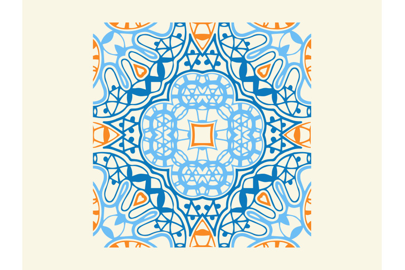 ornament-abstract-square-blue-orange-color