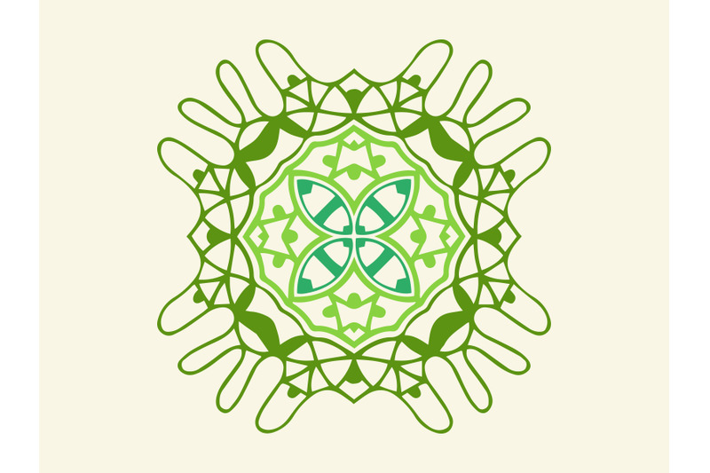 ornament-abstract-green-color-design