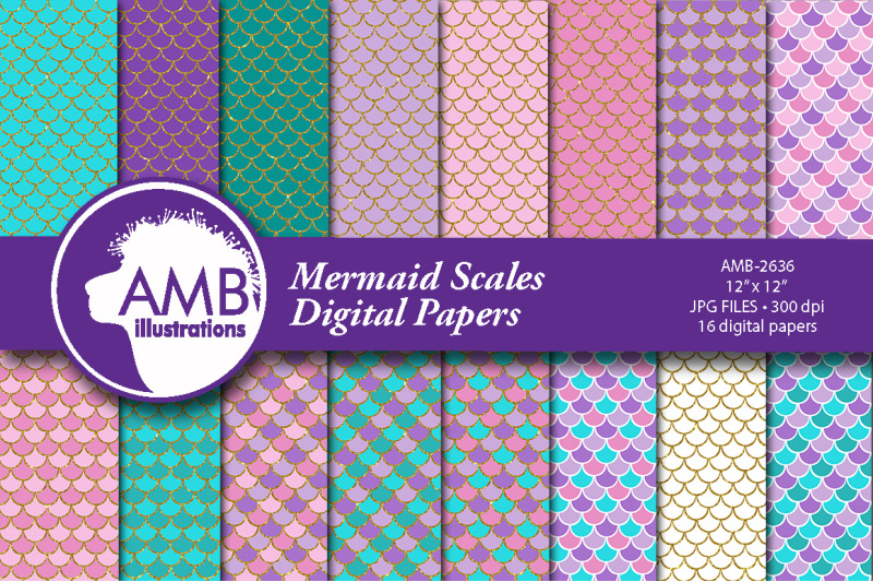 golden-mermaid-scales-papers-amb-2636