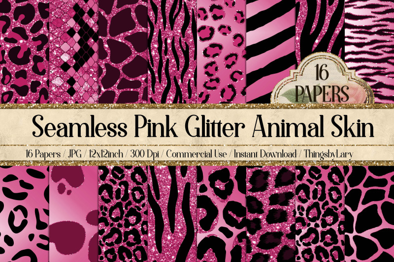 16-seamless-pink-glitter-animal-skin-prints-digital-papers