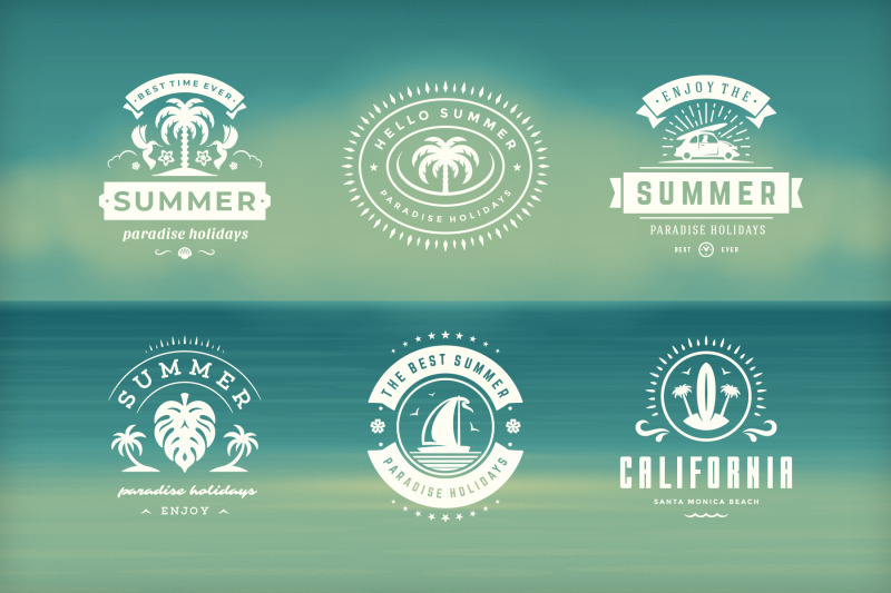 summer-holidays-emblems-amp-badges