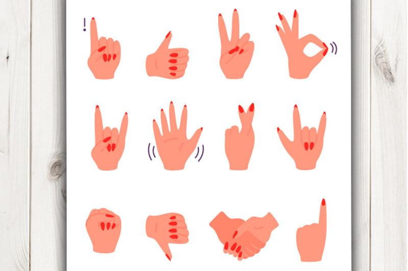 vector-cartoon-hand-gestures