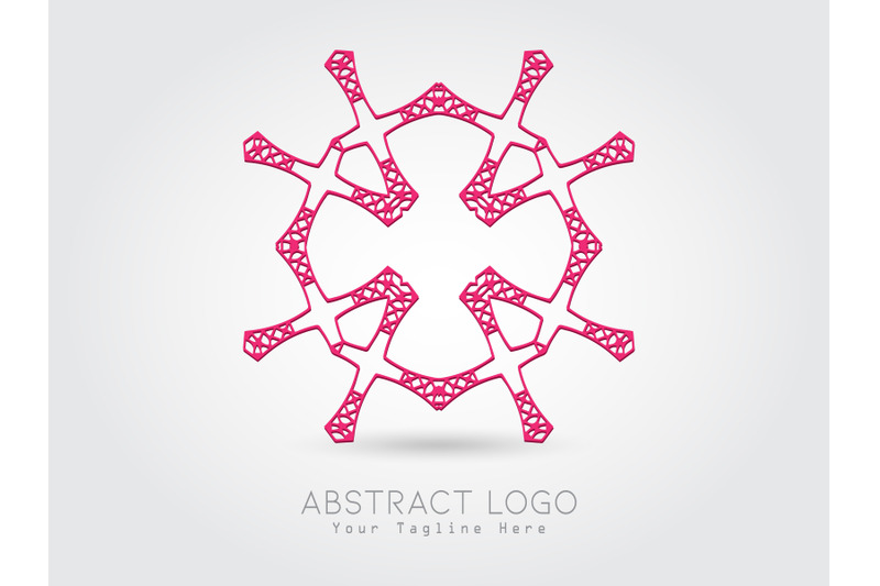 logo-abstract-pink-color-design