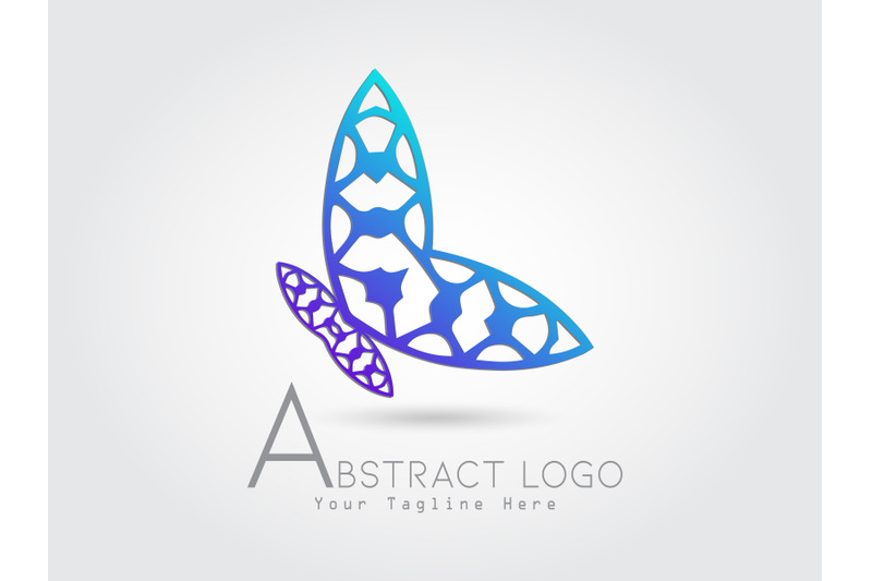 logo-abstract-butterfly-gradation-color