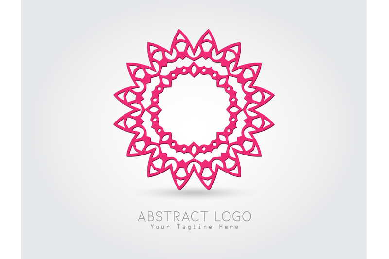 logo-abstract-flower-pink-color