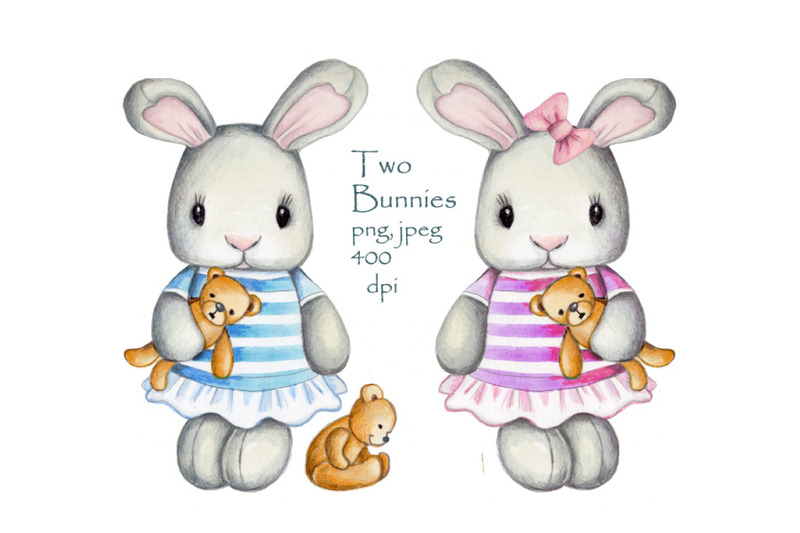 two-bunnies-hand-drawn