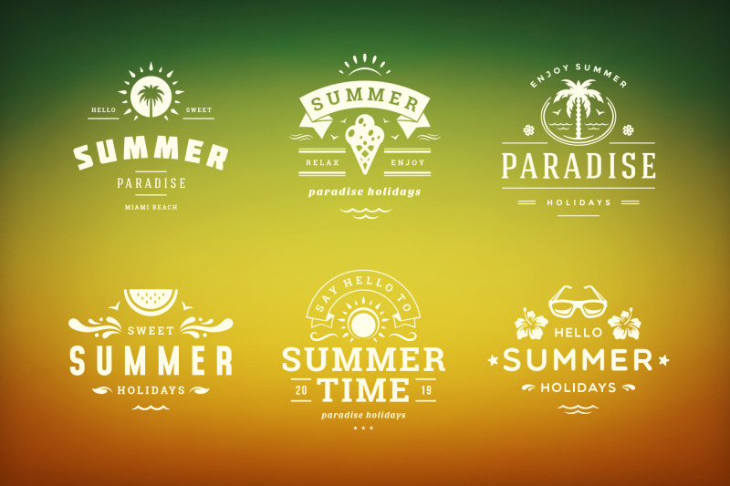 summer-holidays-emblems-amp-badges