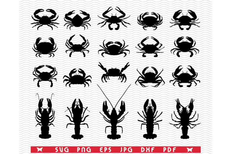 svg-crawfish-crab-black-silhouettes-digital-clipart