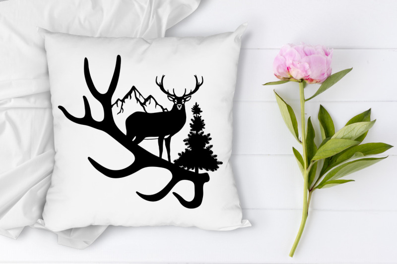 deer-in-forest-silhouette-svg-nature-scene-svg