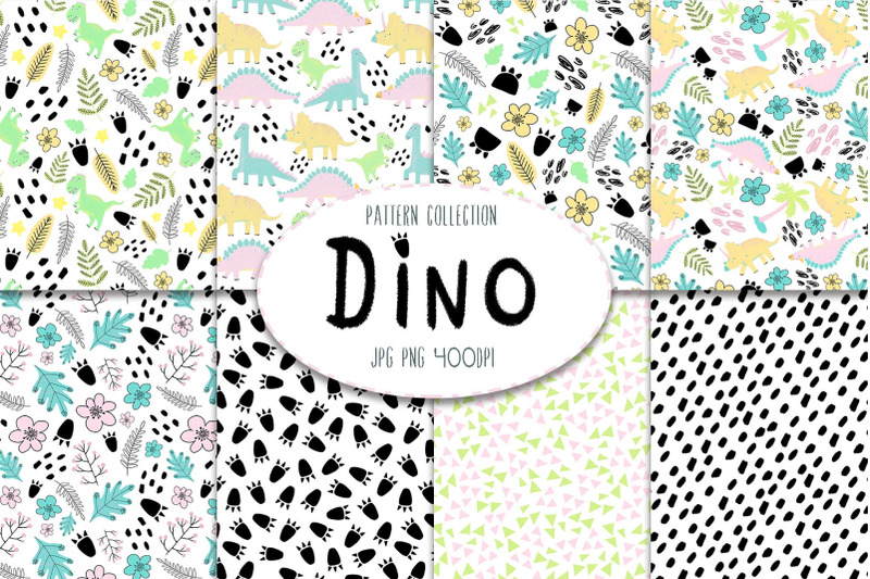 dino-digital-pattern-collection