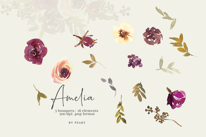 autumn-watercolor-floral-clipart-set