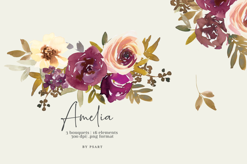 autumn-watercolor-floral-clipart-set