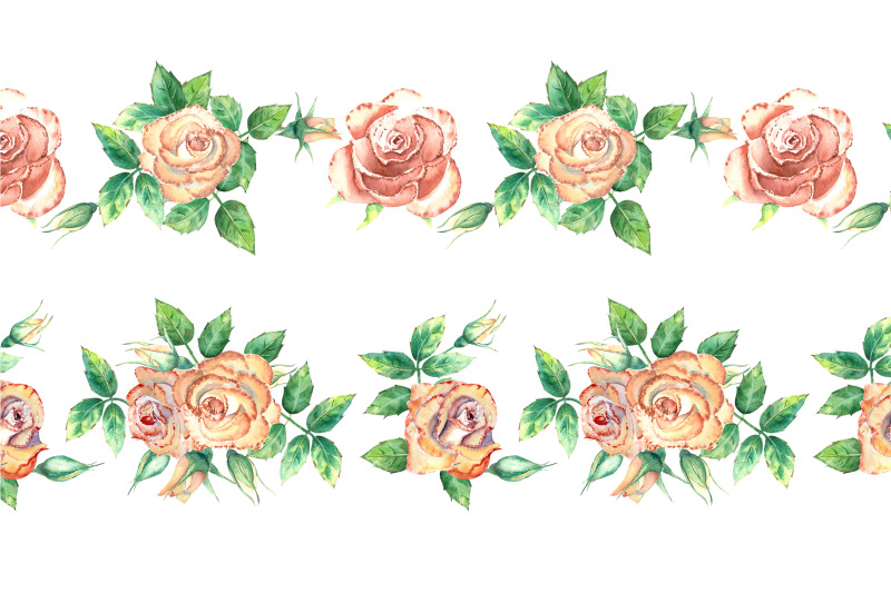 peach-rose-the-repetition-of-the-horizontal-border