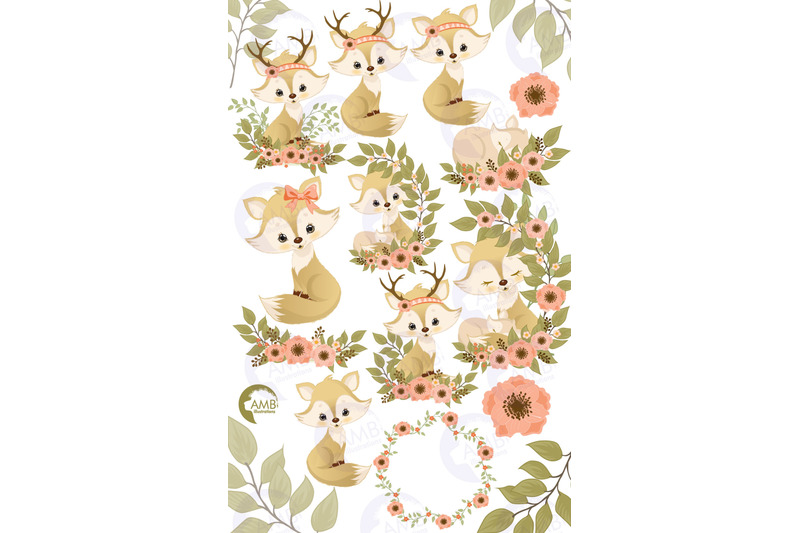 spring-foxes-clipart-amb-2731