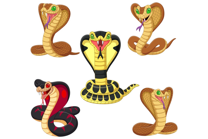 cartoon-cobra-vector-set