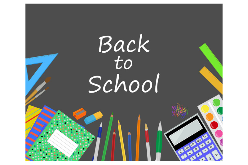 set-back-to-school-postcards-and-banners-vector