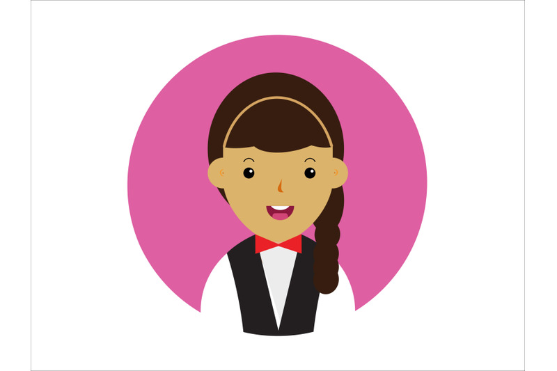 icon-character-waitress-female-red-tie