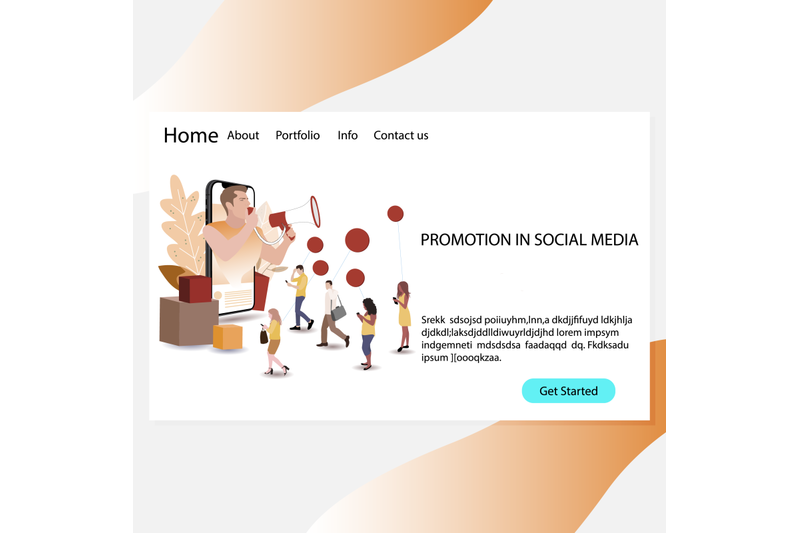 promotion-in-social-media-landing-page-smm-blogger