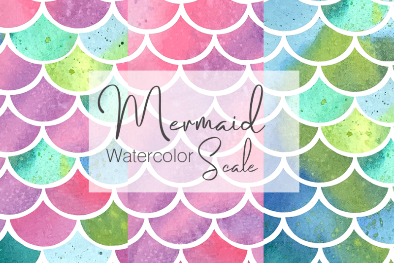 watercolor-mermaid-scale-pattern
