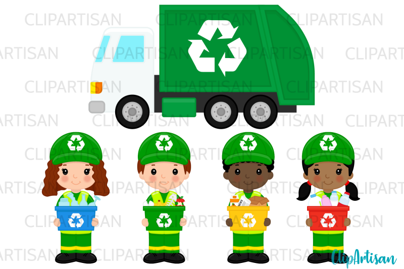 recycling-clip-art-garbage-truck-clipart-earth-day