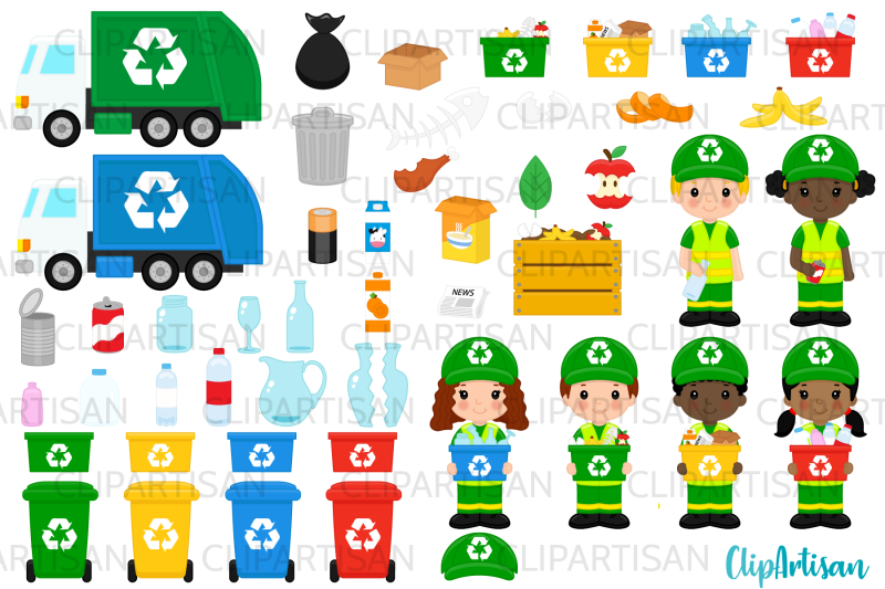 recycling-clip-art-garbage-truck-clipart-earth-day