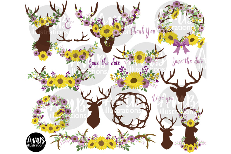 antler-sunflower-clipart-amb-2761