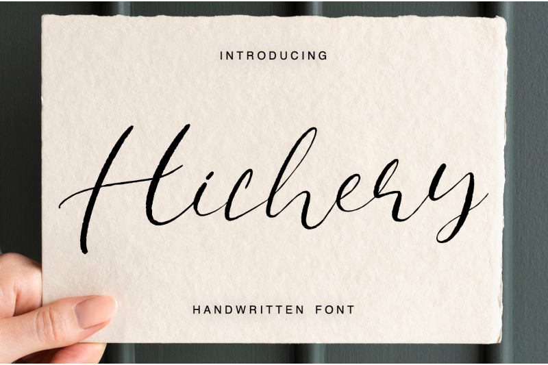 hichery-handwritten-font