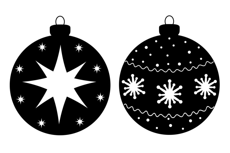 set-new-year-and-christmas-black-and-white-colors-vector