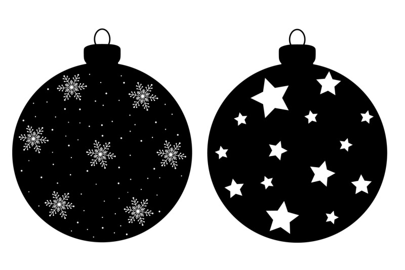 set-new-year-and-christmas-black-and-white-colors-vector