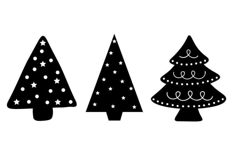 set-new-year-and-christmas-black-and-white-colors-vector