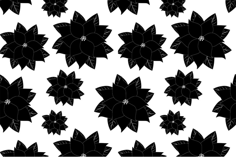 set-new-year-and-christmas-black-and-white-colors-vector