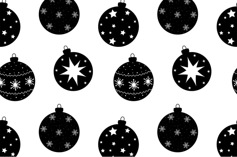 set-new-year-and-christmas-black-and-white-colors-vector