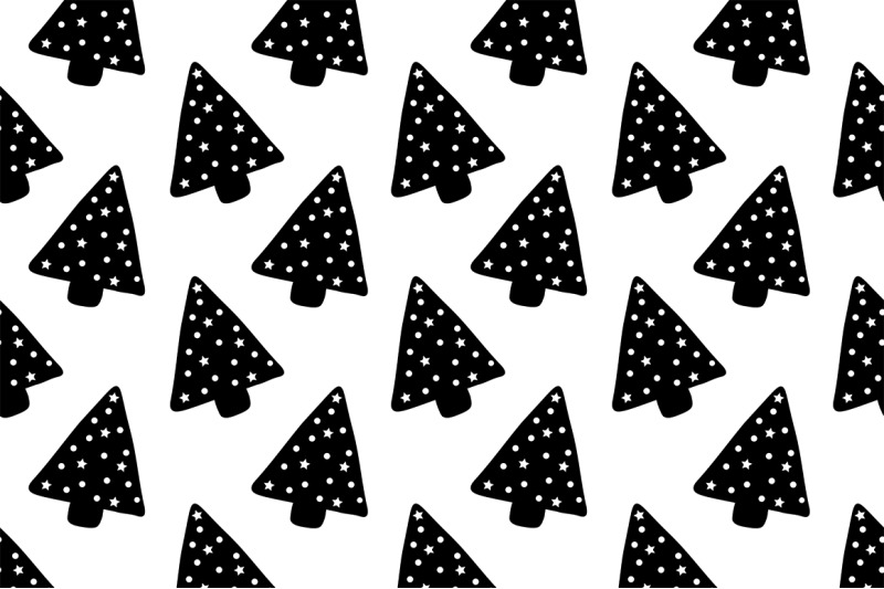 set-new-year-and-christmas-black-and-white-colors-vector